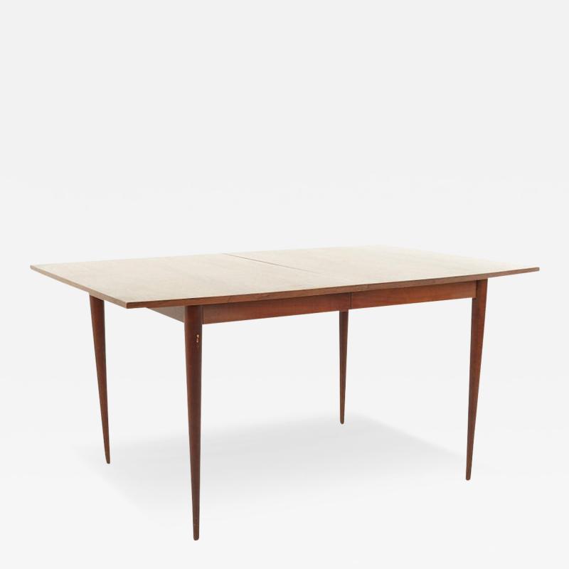 Broyhill Sculptra Mid Century Walnut Dining Table with 3 Leaves