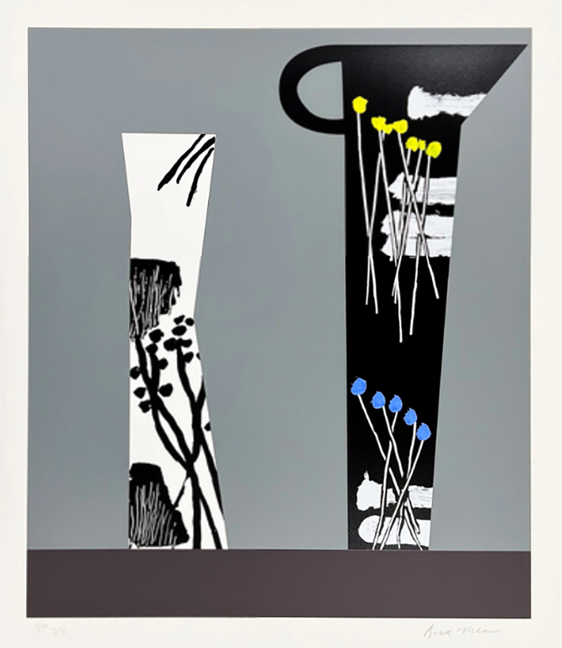 Bruce McLean A Jug and a Vase in a Grey Interior 2023