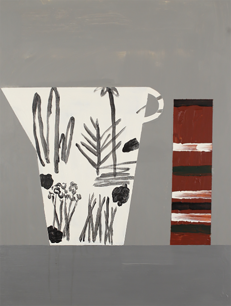 Bruce McLean Fat White Jug and White Vase 2022