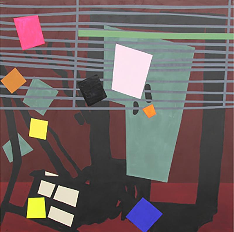 Bruce McLean Shade Painting Burgundy 2016