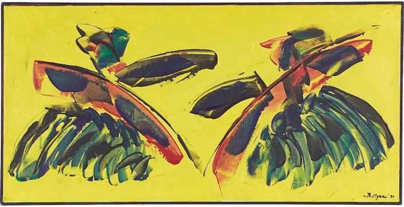 Bruce Myers Mid Century Signed Original Oil on Canvas Painting