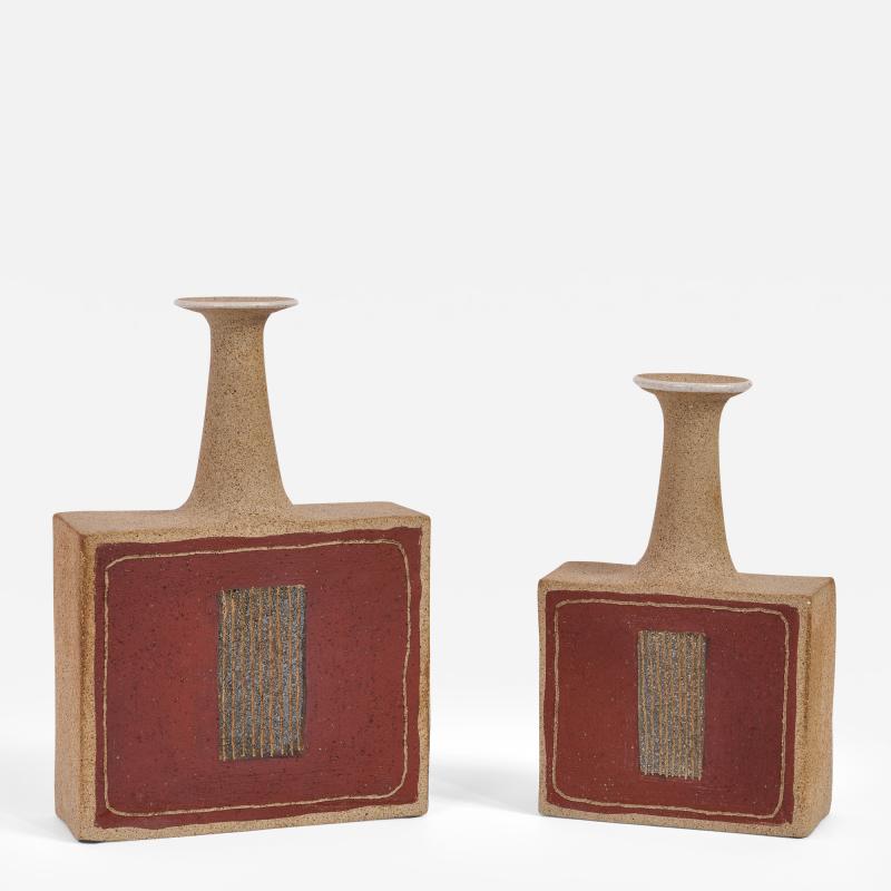 Bruno Gambone Pair of Bruno Gambone Vessels Italy 1970s