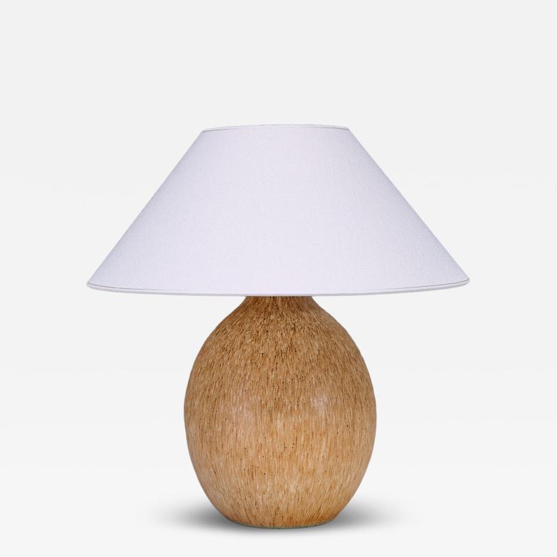 Bruno Karlsson Large Bruno Karlsson Speckled Ceramic Table Lamp Ego Stengods Sweden 1960s