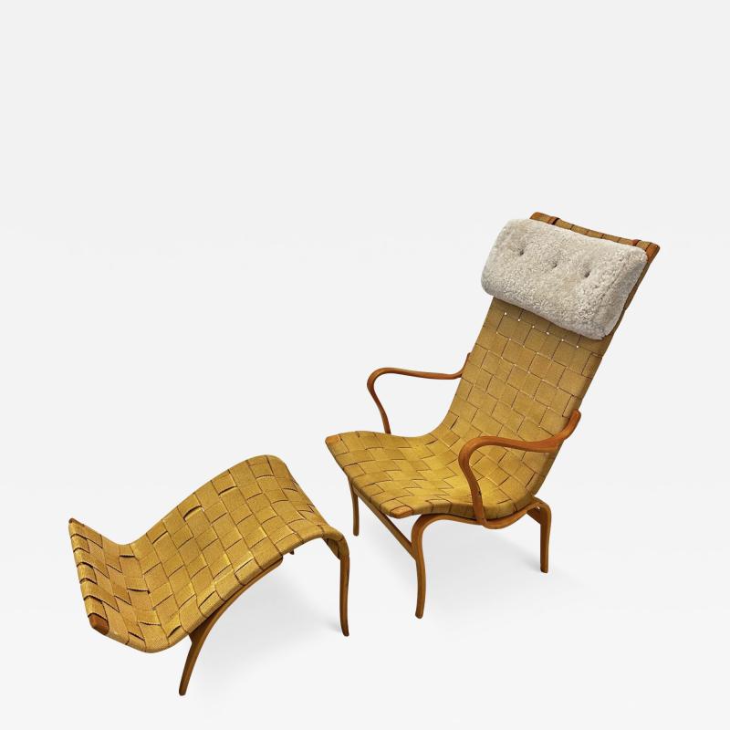 Bruno Mathsson Scandinavian Lounge Chair Pernilla 1 by Bruno Mathsson 1940s