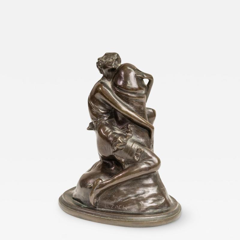 Bruno Zach AUSTRIAN BRONZE EROTICA SCULPTURE THE HUGGER BY BRUNO ZACH