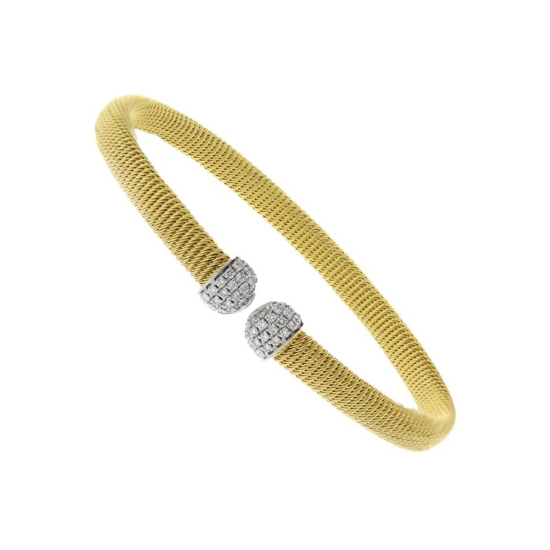 Brushed Tubogas Bracelet with Diamonds