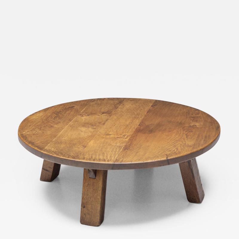 Brutalism Round Coffee Table 1970s