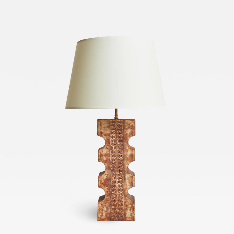 Brutalist Ceramic Table Lamp