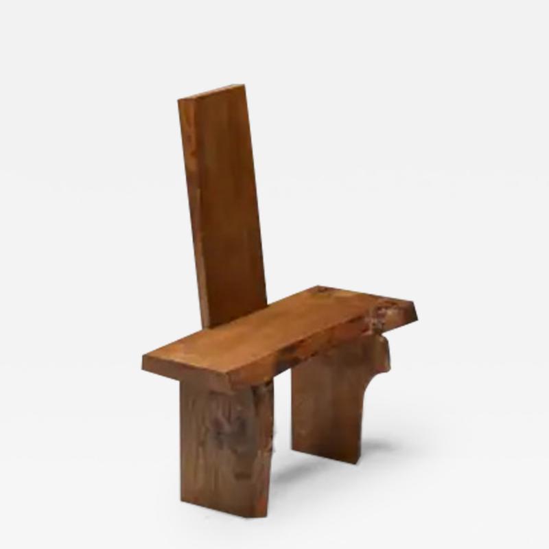 Brutalist Monoxylite Chair France 1950s