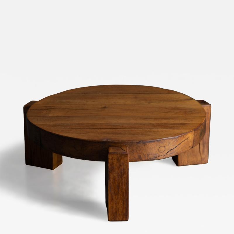 Brutalist Round Coffee Table Mid 20th Century