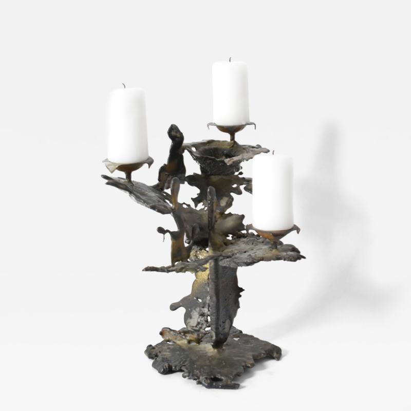 Brutalist candle holder 1960s 