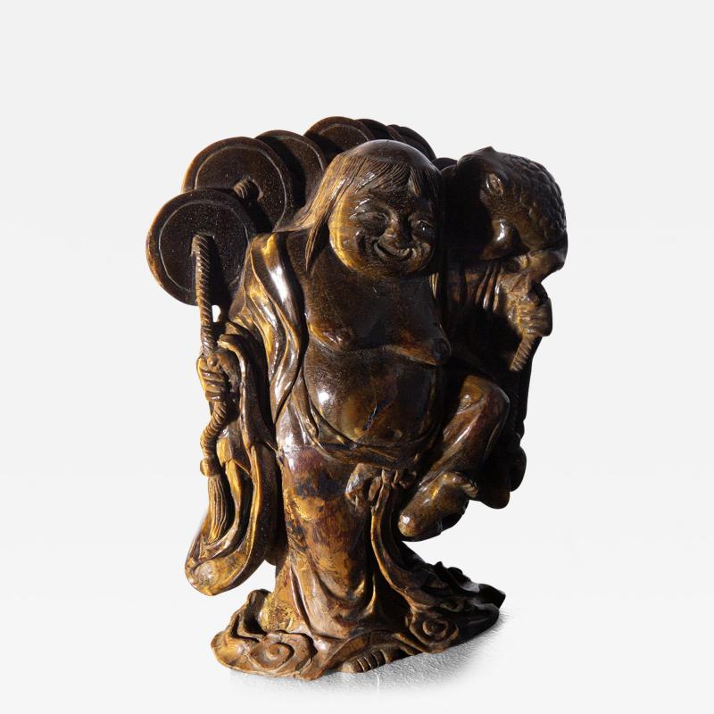 Budai Buddha fine wood carving