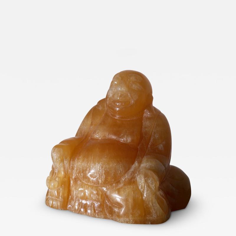 Budai Buddha in orange jade