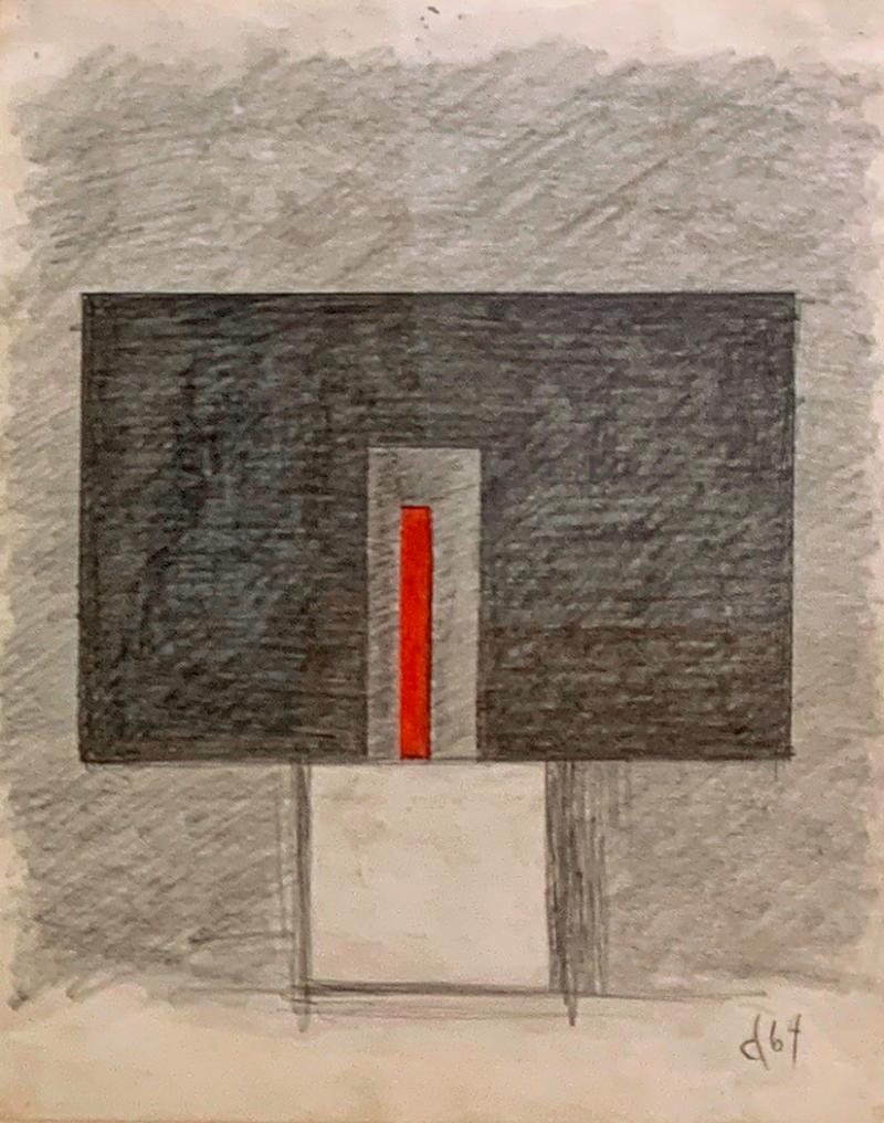 Burgoyne A Diller Untitled Study for Wood Sculpture 