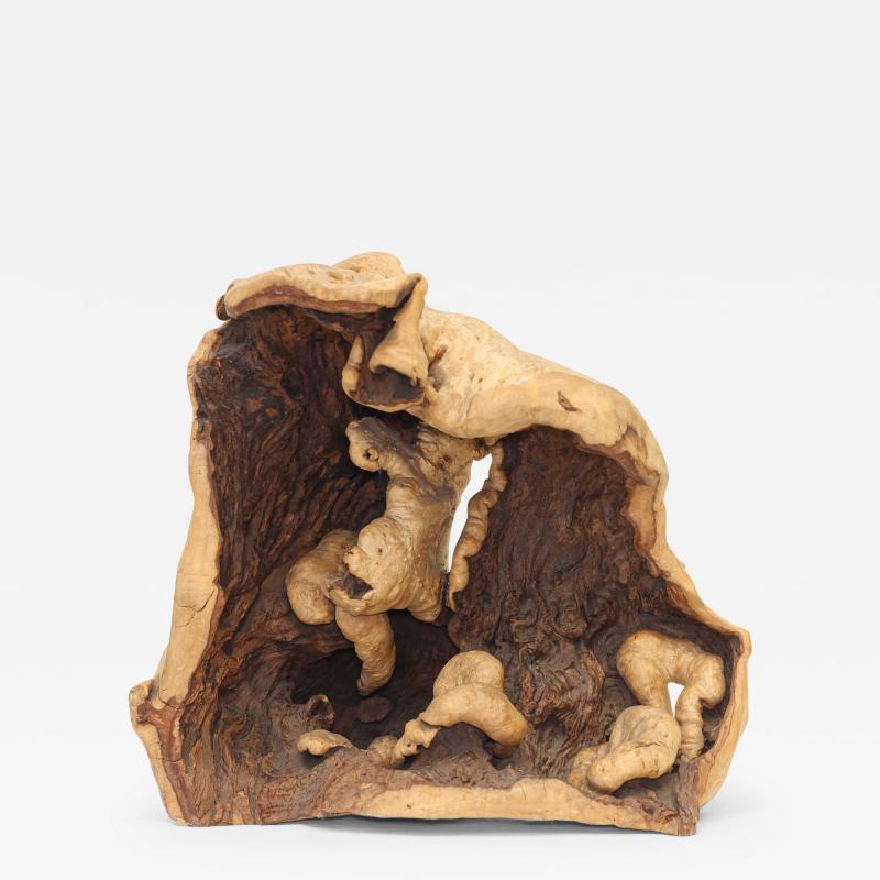 Burl Wood Art Sculpture Figurine