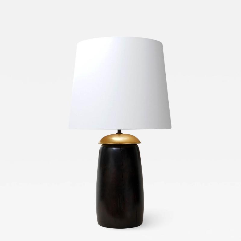 Burl Yellow Gold Block Table Lamp