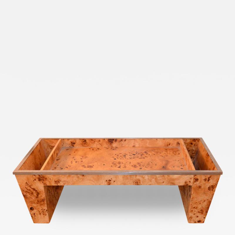 Burled Wood Bed Tray
