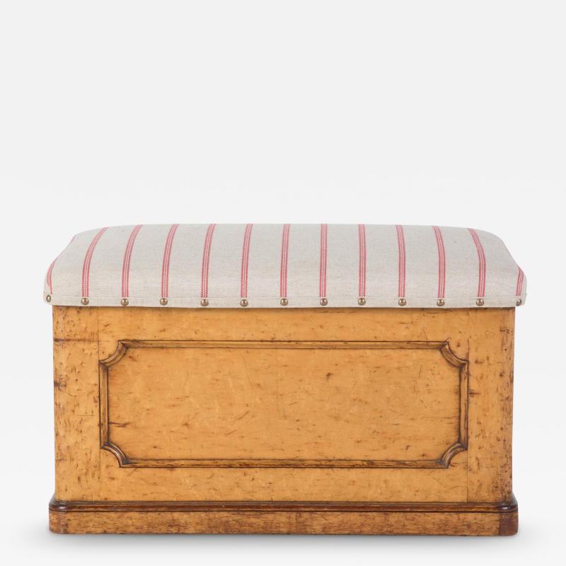 Burr Maple Wood Ottoman