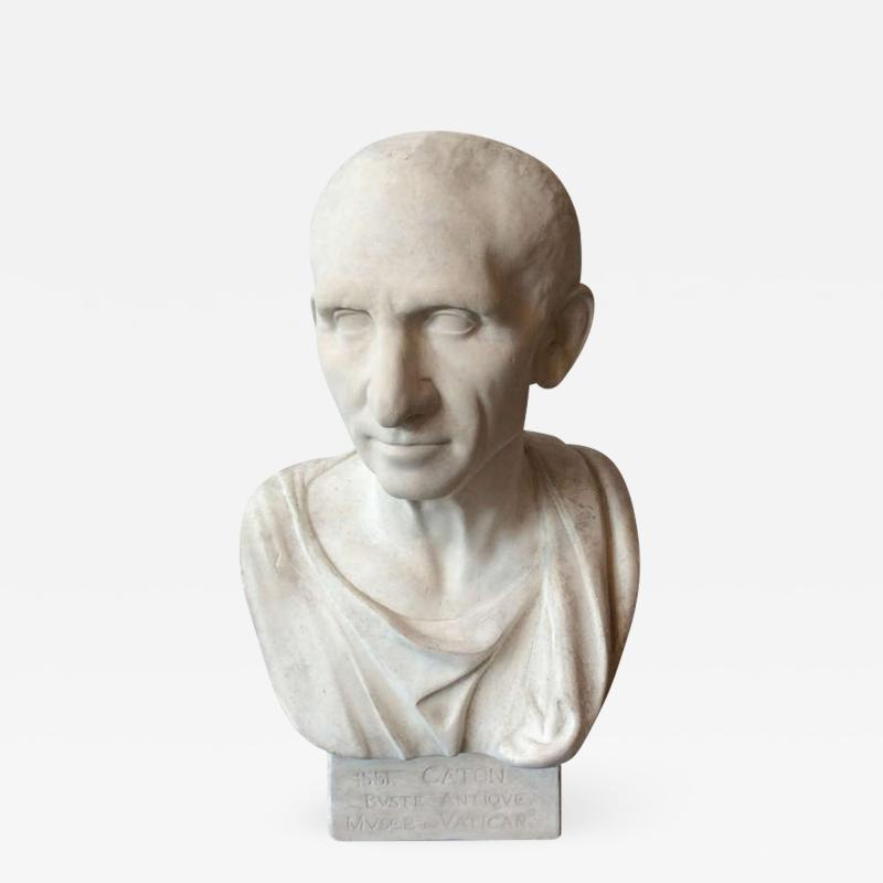 Bust of Caton in plaster France end of XIXth century