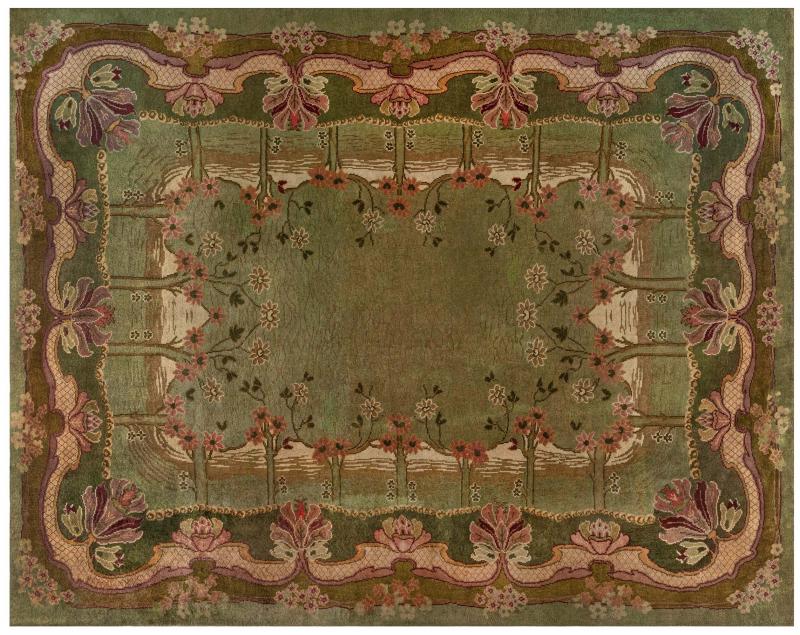 C F A Voysey ARTS CRAFTS WOOL RUG BY C F A VOYSEY