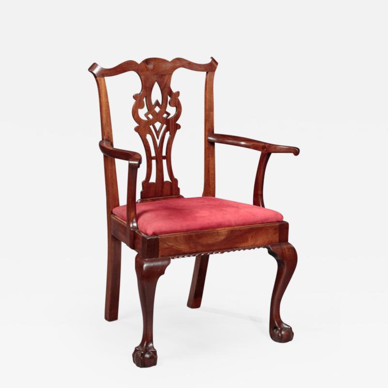 CHIPPENDALE ARM CHAIR