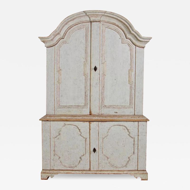 CIRCA 1780 ROCOCO TWO SECTION CABINET FROM VARMALND SWEDEN