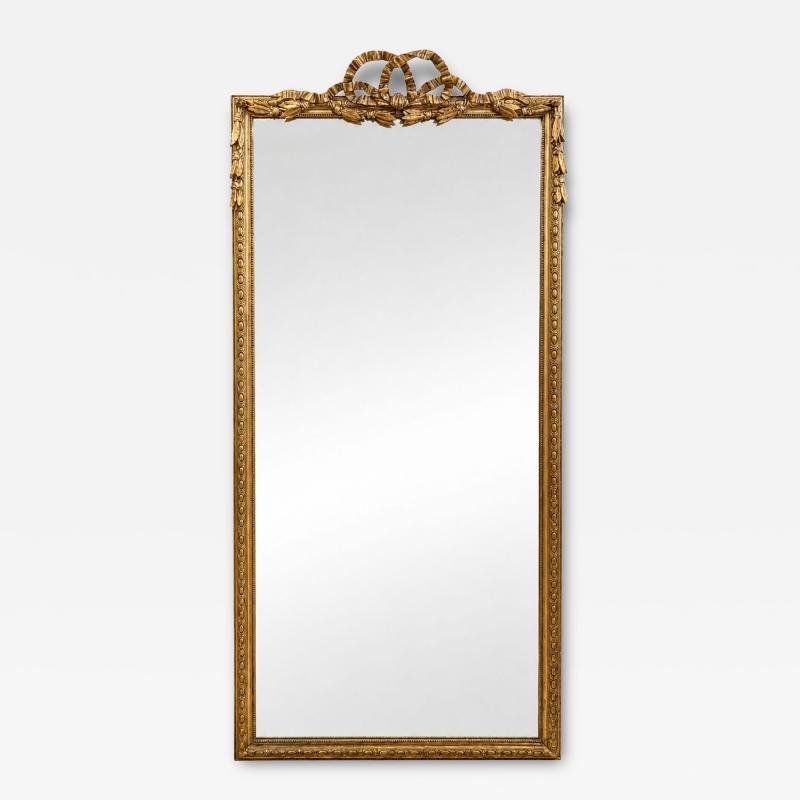CIRCA 1870 LOUIS XVI STYLE GILT MIRROR