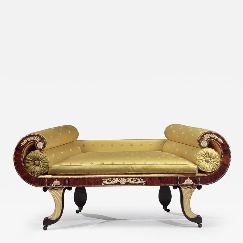 CLASSICAL SCROLL ARM SETTEE