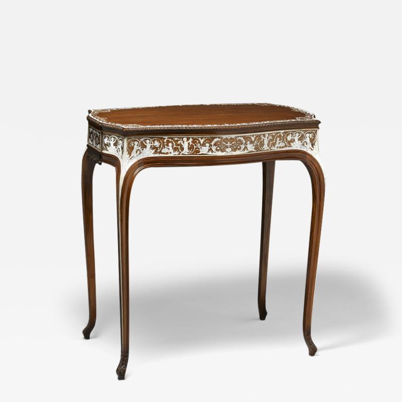 COLLINSON AND LOCKE STAMPED No 3199 MUSEUM PIECE IVORY INLAID TABLE