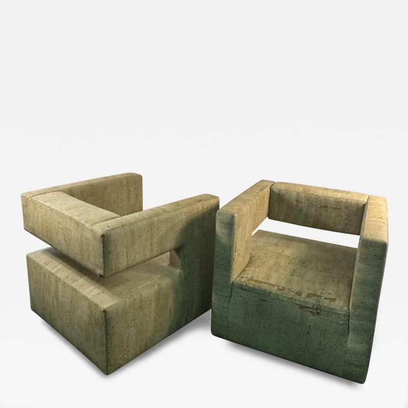 CORK PATTERNED MODERN SWIVEL CHAIRS