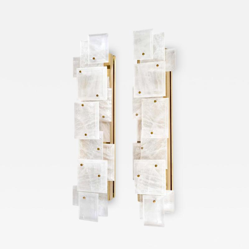 CPS Rock Crystal Quartz Sconces by Phoenix