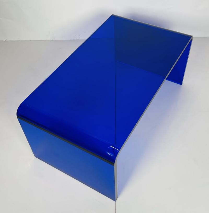 Cain Modern Lucite Coffee Table in Cobalt Blue by Cain Modern, USA 2023