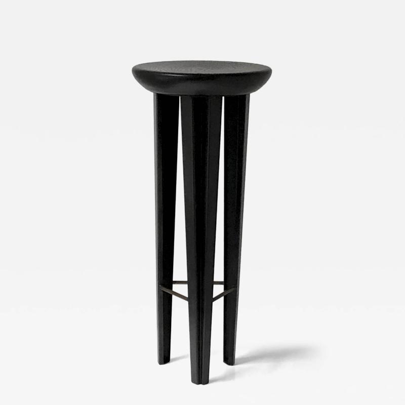 Cal Summers English Contemporary Ebonized Oak Barstool
