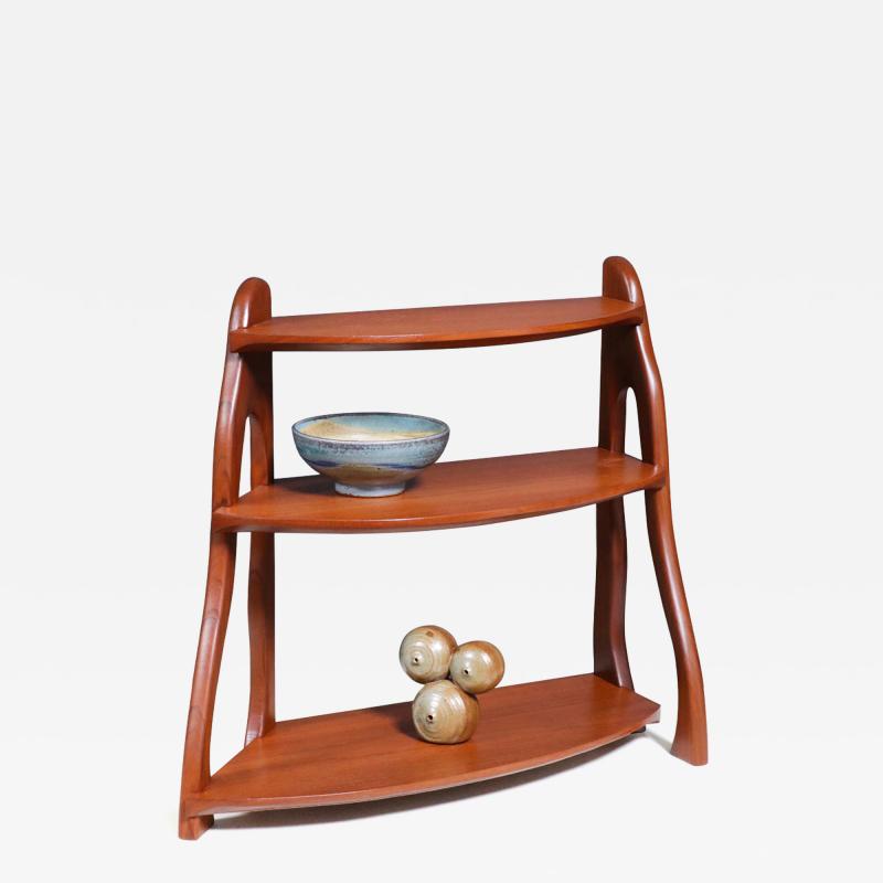 California Studio Craft Organic Modern Teak Counter Shelf