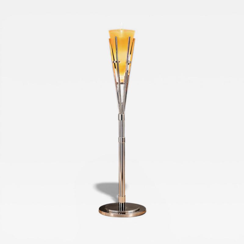 Candle Floor Lamp in Chrome Unknown 1960s Lot 93