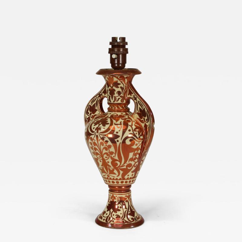 Cantagalli Italian Porcelain Copper Table Lamp