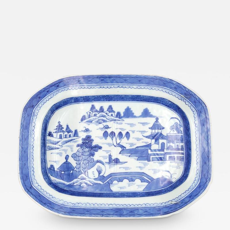 Canton Well and Tree Platter China circa 1860