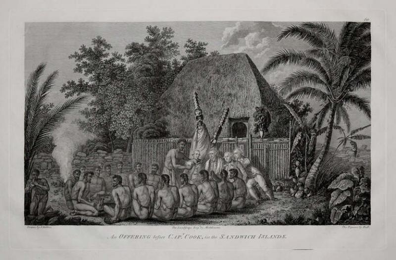 Captain James Cook AN OFFERING BEFORE CAPT COOK IN THE SANDWICH ISLANDS