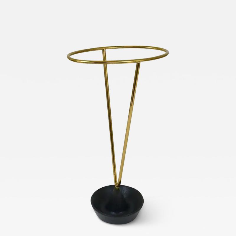 Carl Aub ck Carl Aub ck Mid Century Brass and Cast Iron Umbrella Stand Austria 1950s