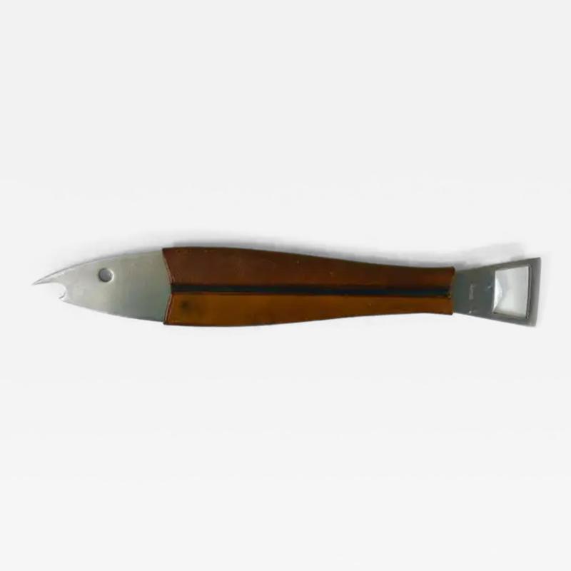 Carl Aub ck Carl Aub ck Neptune Fish Bottle Opener Leather Steel by Amboss Austria 1950s