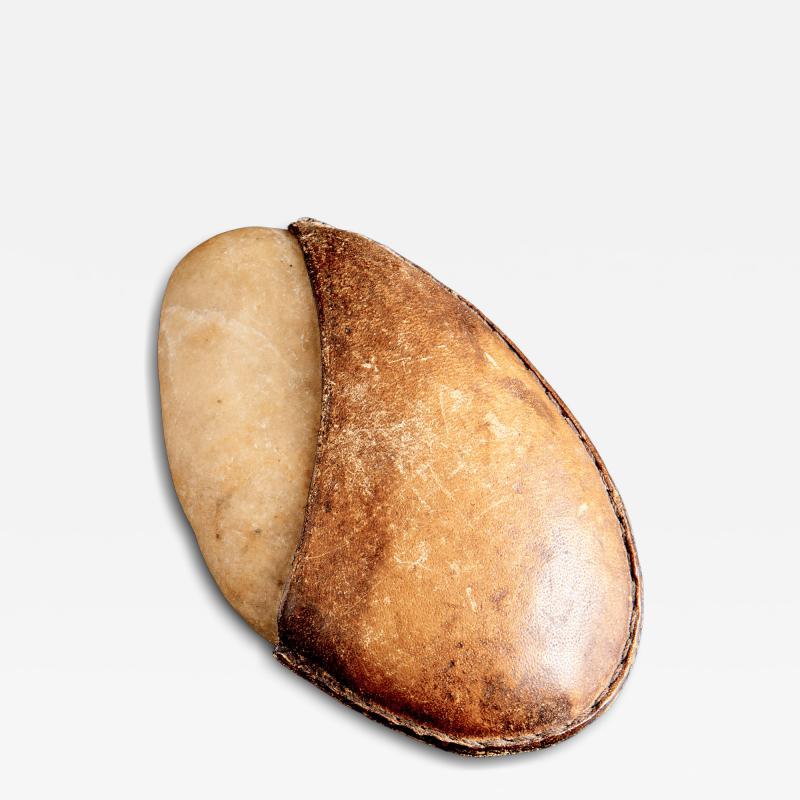 Carl Aub ck Carl Aub ck Paperweight in Leather and Stone