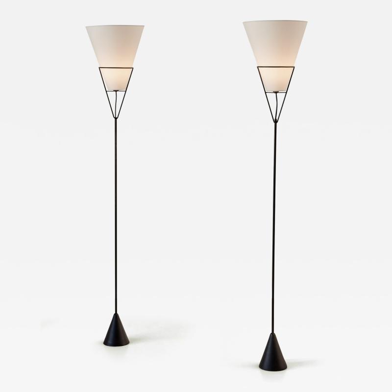 Carl Aub ck Carl Aub ck pair of Vice Versa floor lamps model no E1788 1950s