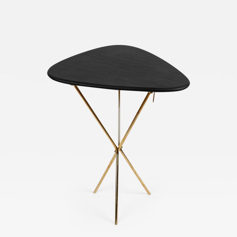 Carl Aub ck Carl Aubo ck Model 3642 Brass and Leather Table
