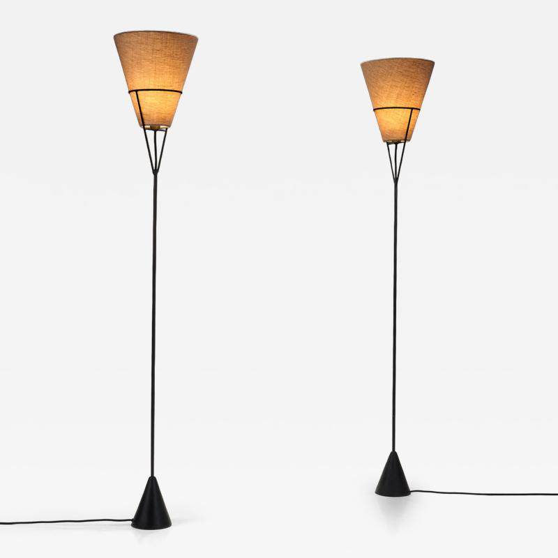 Carl Aub ck Pair of Vice Versa Metal Floor Lamps by Carl Aub ck Attr Denmark 1960s