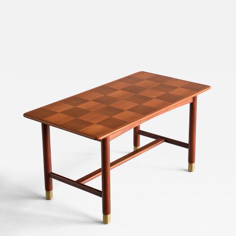 Carl Axel Acking Carl Axel Acking Coffee Table in Teak and Brass SMF Bodafors Sweden 1950s