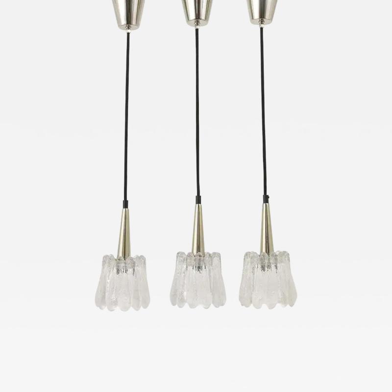 Carl Fagerlund Carl Fagerlund Set of Three Glass Pendant Lights by Orrefors Sweden 1960s