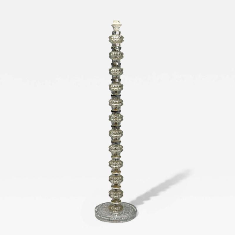 Carl Fagerlund Carl Fagerlund Swedish Modern Glass Nickel Floor Lamp Sweden 1970s
