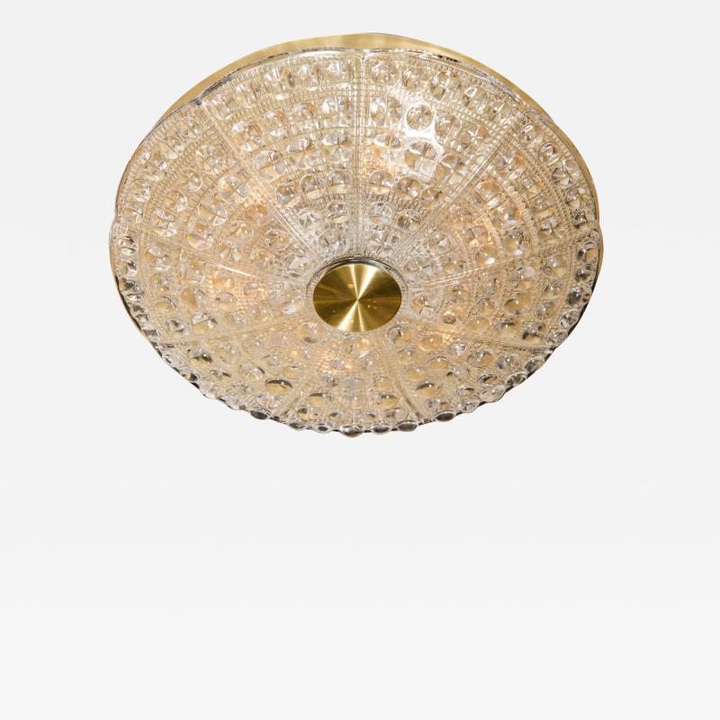 Carl Fagerlund Mid Century Modernist Flush Mount Chandelier by Carl Fagerlund for Orrefors