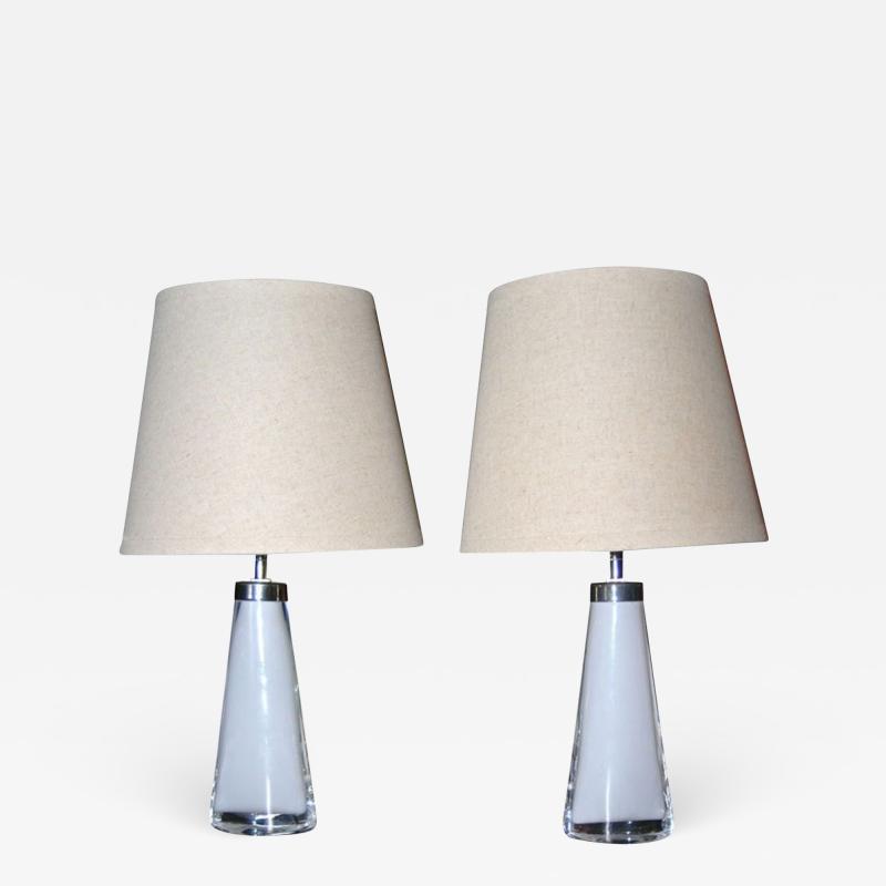 Carl Fagerlund Pair of Lamps Carl Fagerlund for Orrefors