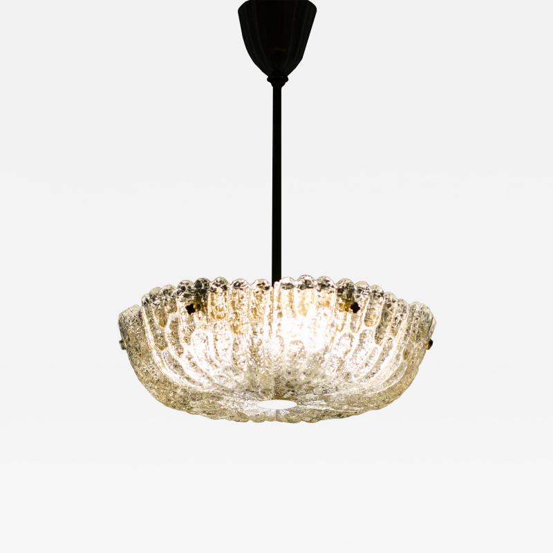 Carl Fagerlund Set of 2 Ceiling Lamps in Brass and Glass by Carl Fagerlund 1960s